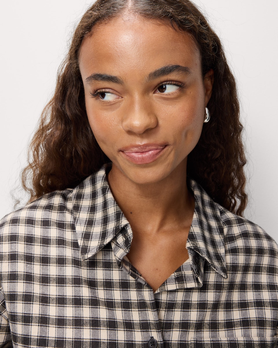 image 1 of OH ME OH MY Checked Shirt in Brown