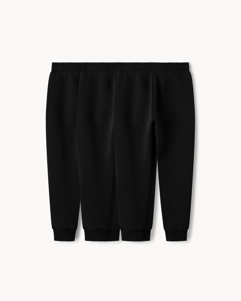 image 1 of F&F Boys 3-Pack Cotton Rich Joggers in Black