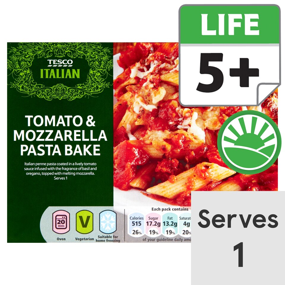 Tesco Tomato And Mozzarella Pasta Bake 400G