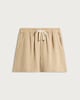 image 4 of F&F Pure Lyocell Drawstring Shorts in Stone