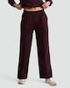 image 2 of F&F Active Wide Leg Pleated Co-ord Joggers in Berry