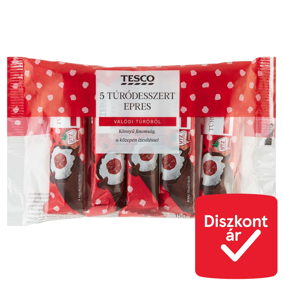 Tesco epres túródesszert 5 x 30 g (150 g)