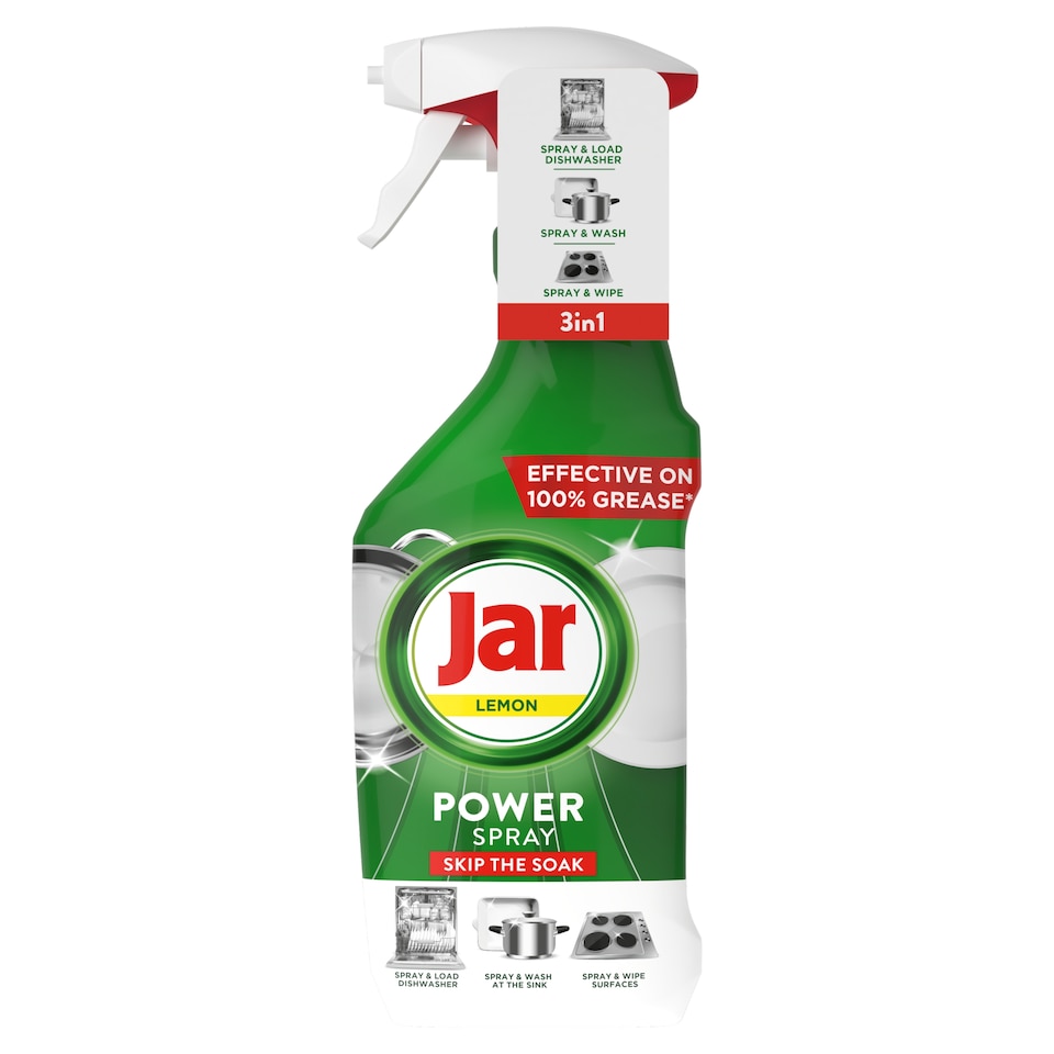 image 1 of Jar Power Spray, 3in1, Multi-usage For Dishes & Kitchen, Lemon Scent, 500ml