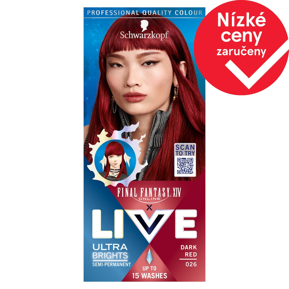 Schwarzkopf Live Ultra Brights Semi-Permanent Hair Color 026 Dark Red