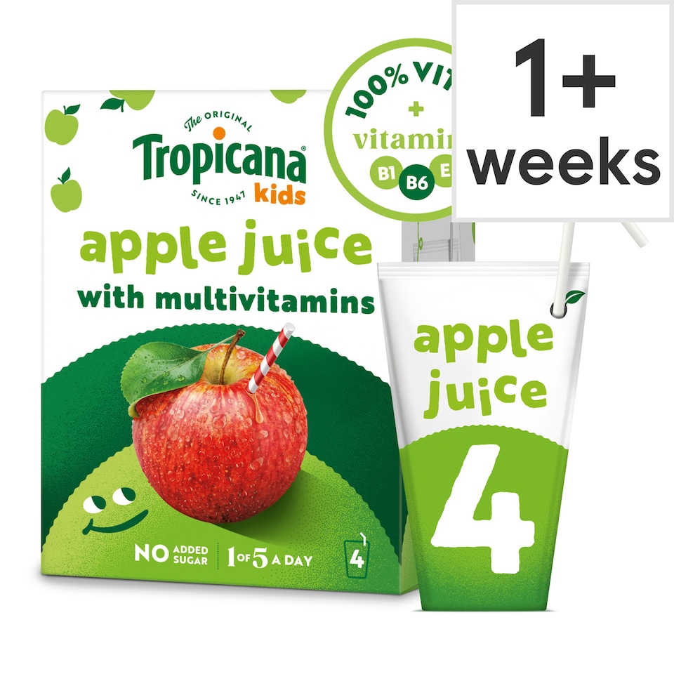 image 1 of Tropicana Kids Pressed Apple Juice 4 x 150ml