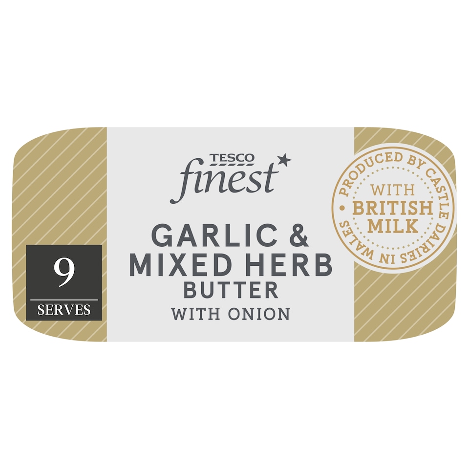 image 1 of Tesco Finest Garlic & Mixed Herb Butter With Onion 90g