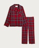 image 4 of F&F Check Woven Matching Family Christmas Button Through Pyjamas in Red