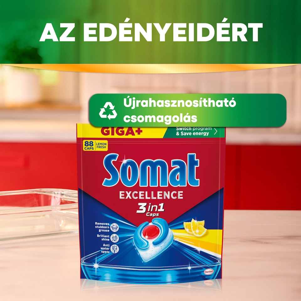 Somat 3in1 Excellence mosogatógép kapszula 88 db  1. kép