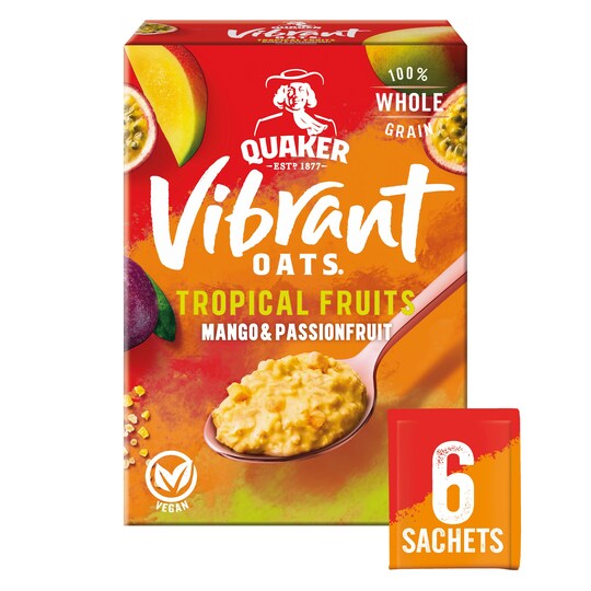 image 1 of Quaker Vibrant Oats Tropical Fruits Porridge 233G