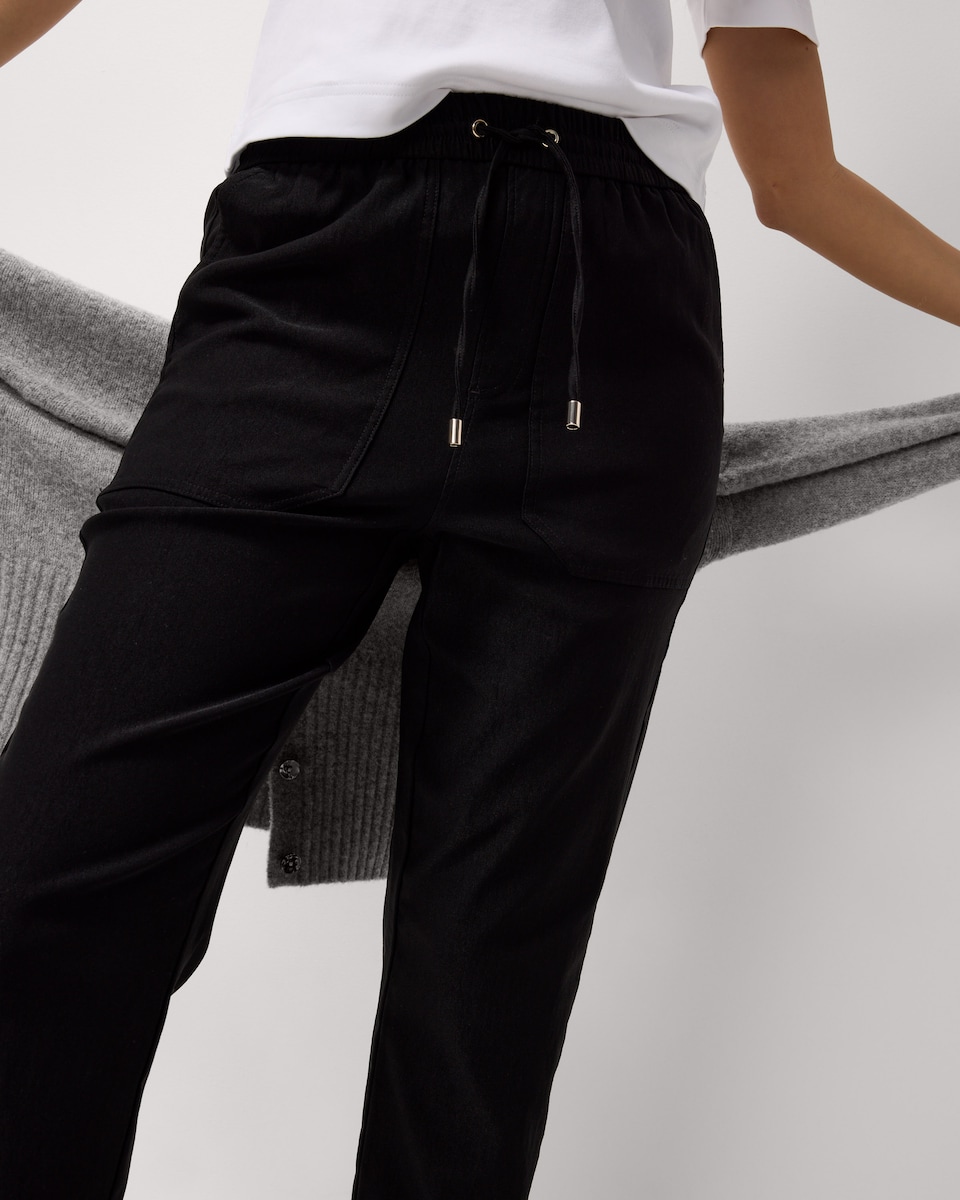 image 1 of F&F Drawstring Trousers in Black