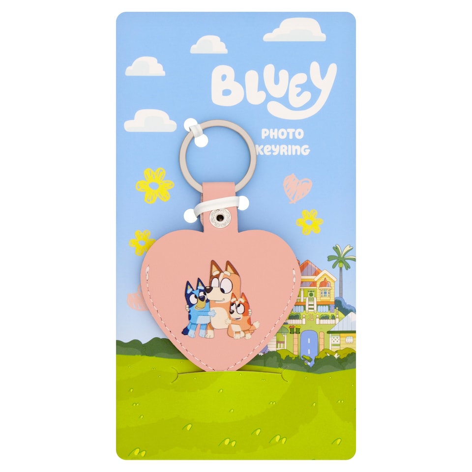 Bluey Mother's Day Photo Frame Heart Keyring