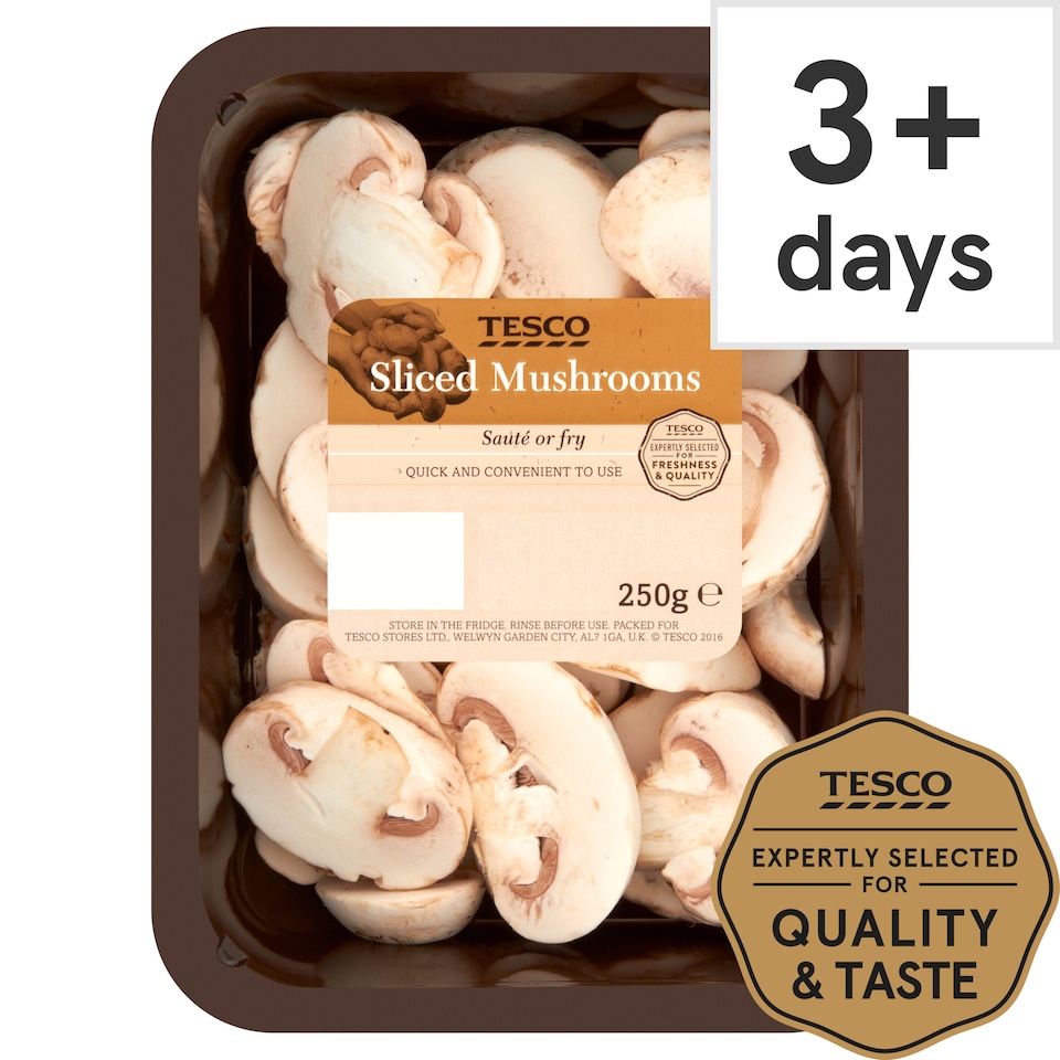 image 1 of Tesco Sliced Mushrooms 250G