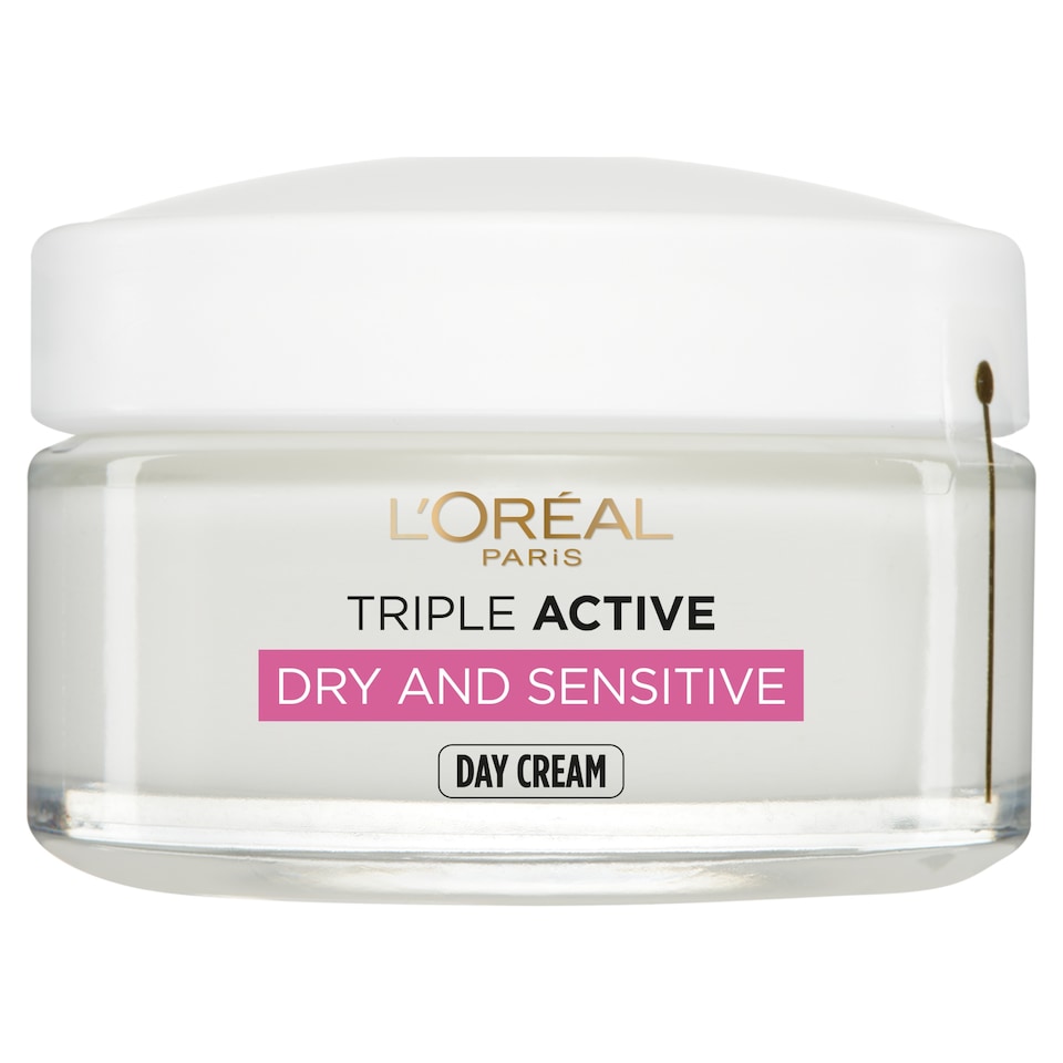 image 1 of L'Oreal Paris Triple Active Day Moisturiser Dry and Sensitive Skin 50ml