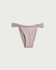 image 4 of F&F High Shine Gathered High Leg Bikini Bottoms in Grey