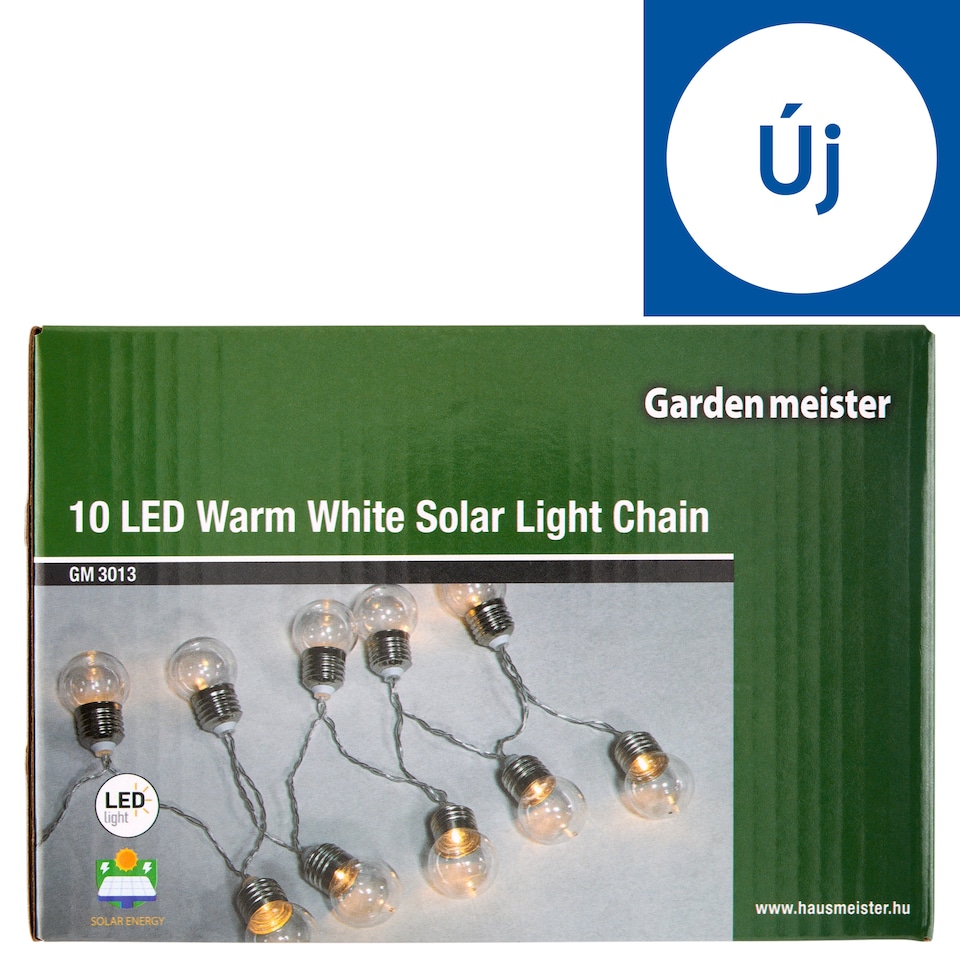 Garden meister GM3013 10 LED-es meleg fehér fényfüzér