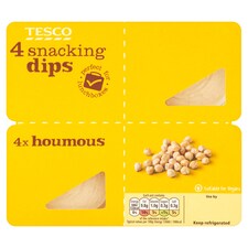 Tesco Houmous Snacking 4 Pack, 160G