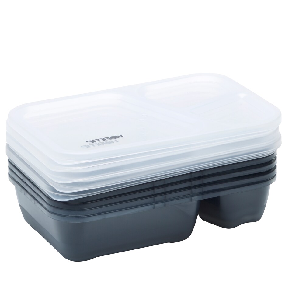 image 1 of Smash Black Meal Prep Containers 5 Pack