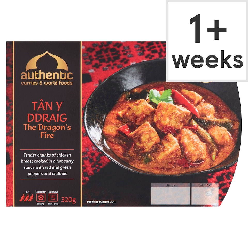 Authentic Curries & World Foods Authentic Curry Co. Hot Welsh Chicken Curry 320G