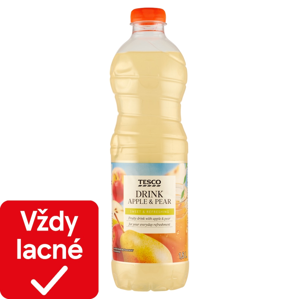 Tesco Nesýtený nealkoholický jablkovo-hruškový nápoj 1,5 l