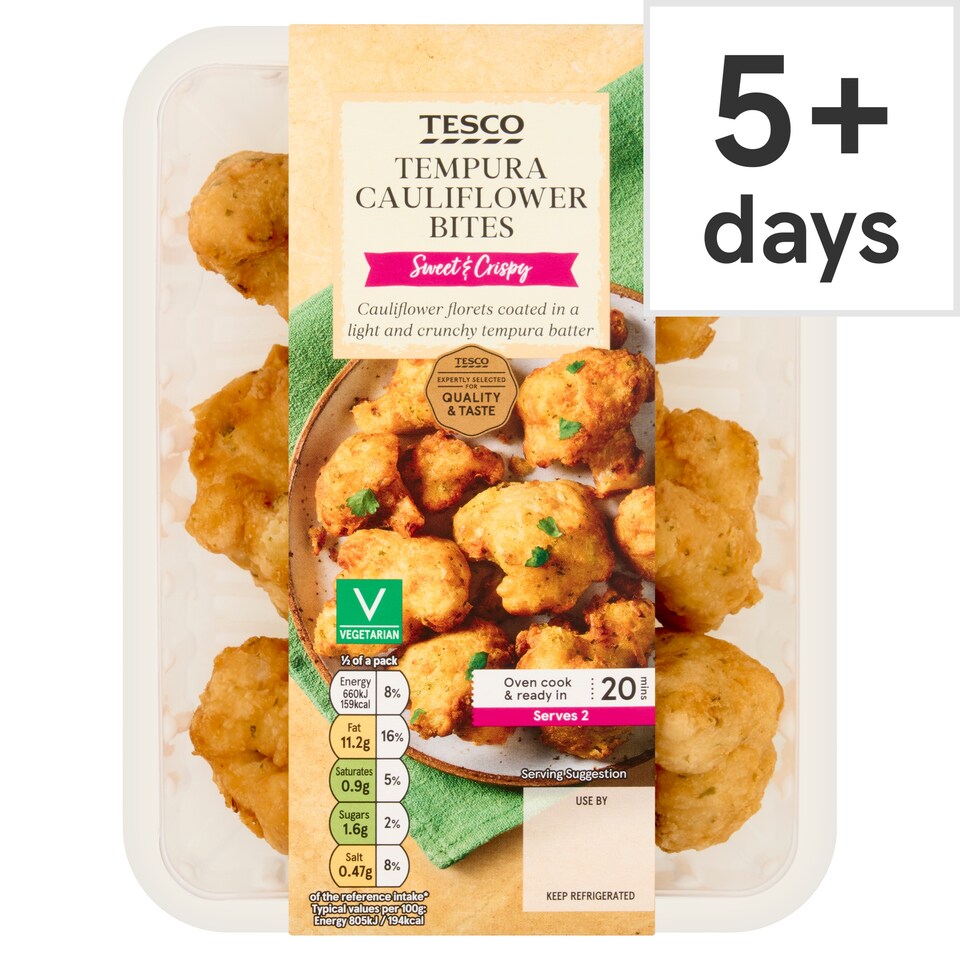 Tesco Tempura Cauliflower Bites 200g