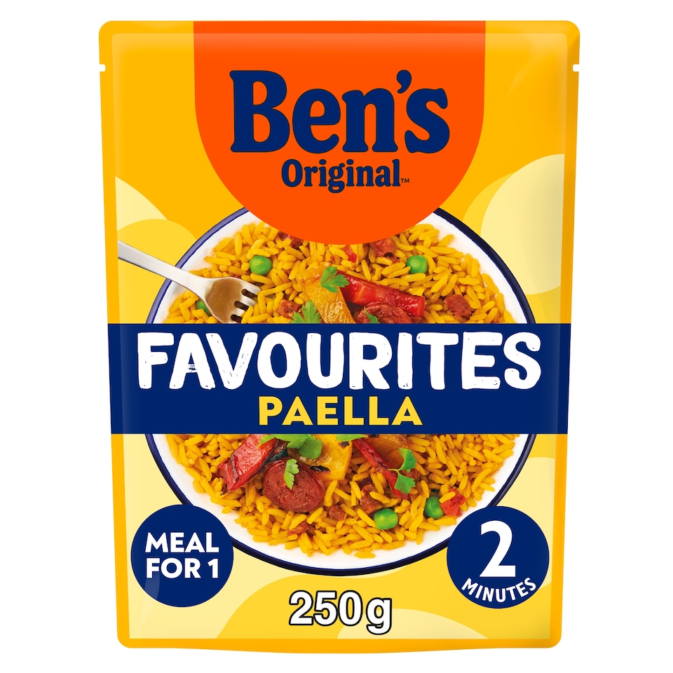 image 1 of Bens Original Favourites Paella Chorizo and Vegetable Microwave Rice Meal 250g