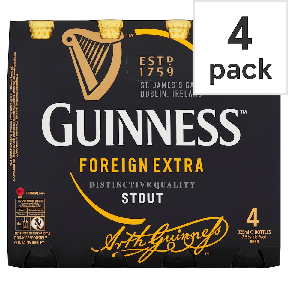 Guinness Foreign Extra Stout 4 x 325ml