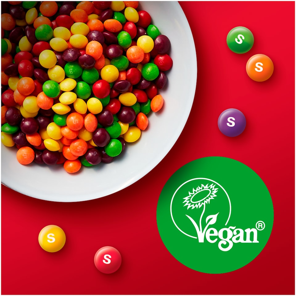 image 1 of Skittles Vegan Chewy Sweets Fruit Flavoured Bag 45g