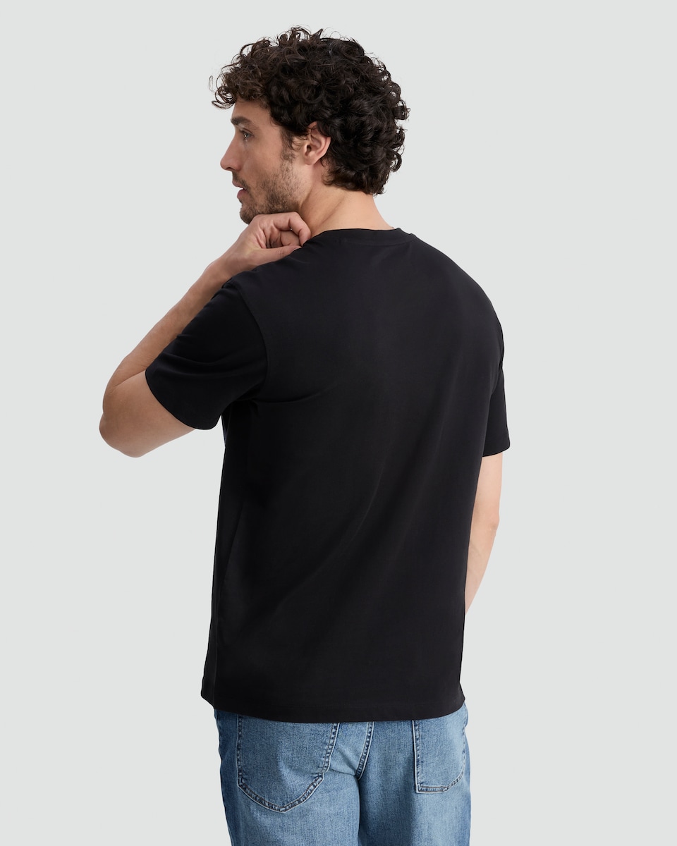 image 1 of The Beatles Abbey Road Print Pure Cotton T-Shirt in Black