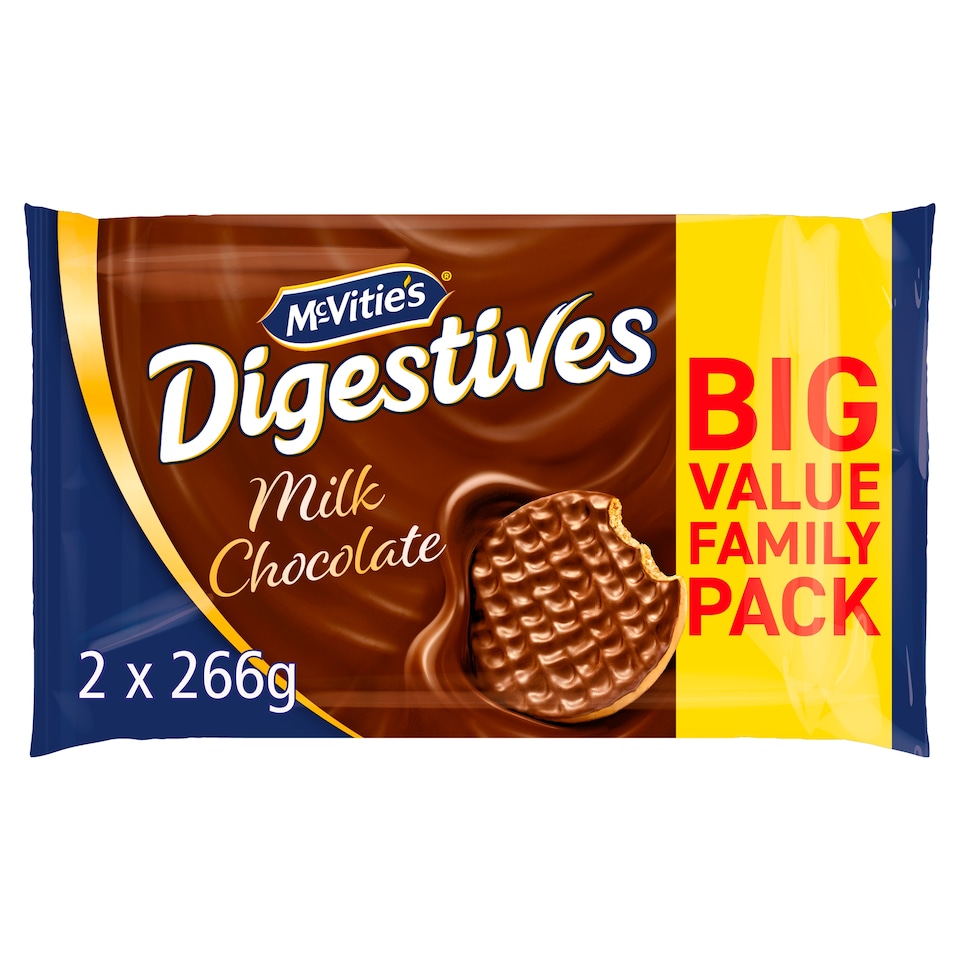 McVitie's Digestives Milk Chocolate Biscuits Twin Pack 2 x 266g