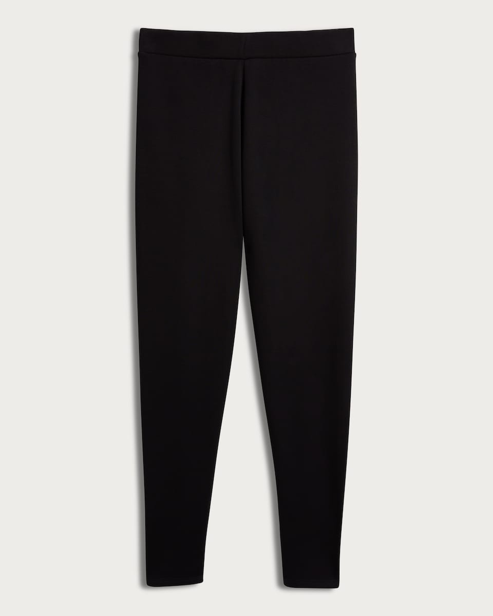image 1 of F&F Medium Warmth Faux Fur Lined Leggings in Black
