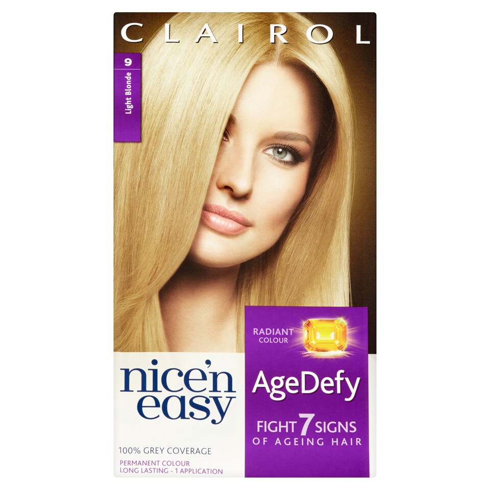 image 1 of Clairol Nice ‘N Easy Age Defy. Permanent 9 Light Blonde Hair Dye