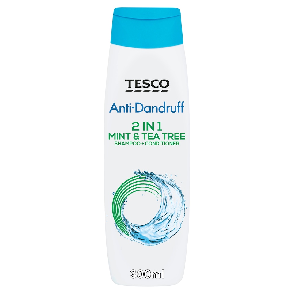 Tesco Anti-Dan Mint & Tea Tree Shampoo & Conditioner 300 Ml