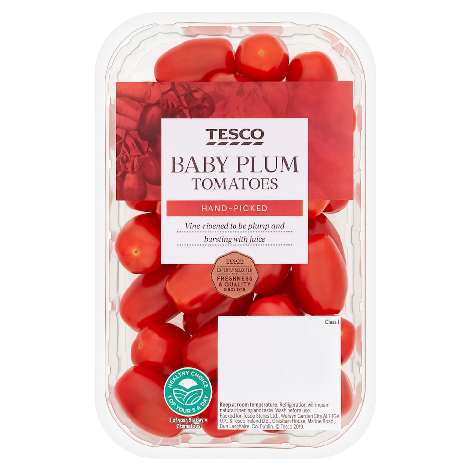 Tesco Baby Plum Tomatoes 300G