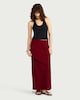 image 1 of F&F Woven Midi Skirt in Red