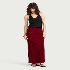 F&F Woven Midi Skirt in Red