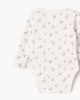 image 4 of F&F Baby 3-Piece Pure Cotton Pointelle Floral Cardigan, Bodysuit and Leggings Set in White