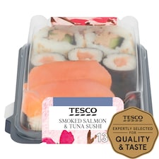Tesco Salmon & Tuna Sushi 136G