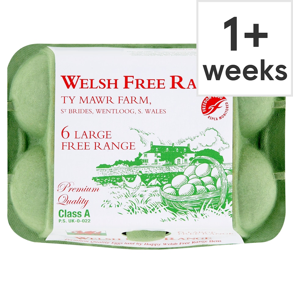 Ty Mawr Farm Welsh Free Range Large Eggs 6 Pack