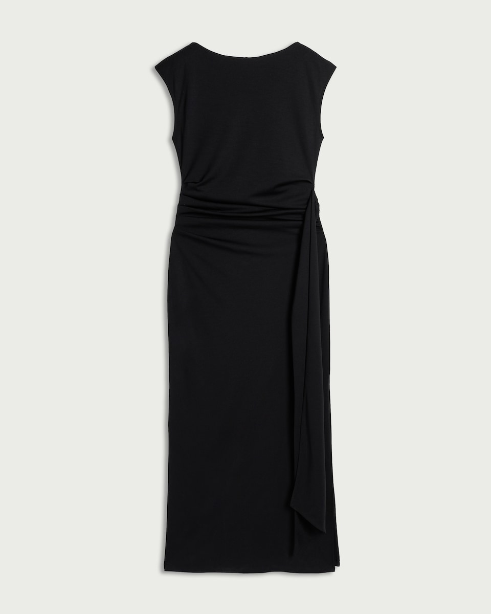 image 1 of F&F Ruched Maxi Dress in Black