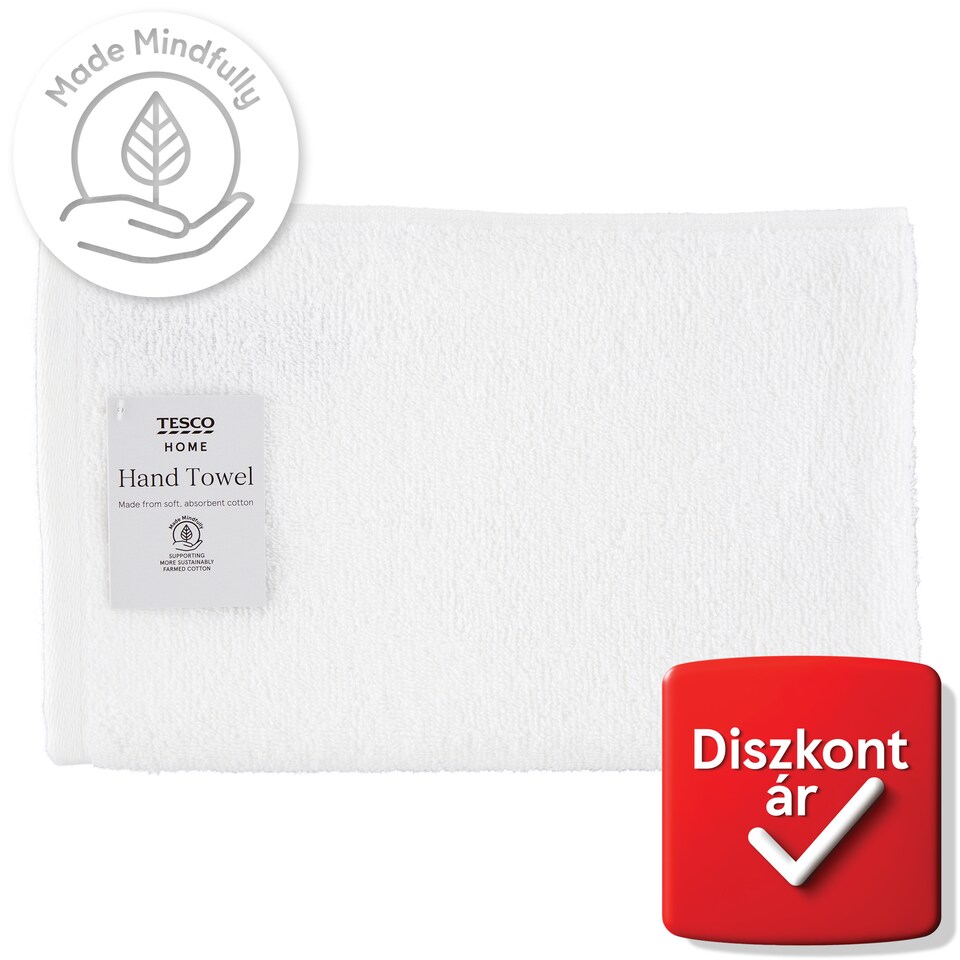 Tesco Home Basics fehér kéztörlő 50 cm x 90 cm