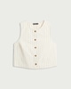image 4 of F&F Cotton Rich Striped Co-ord Waistcoat in Ecru