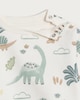 image 3 of F&F Baby 2 Piece Cotton Rich Dinosaur Print Jumper and Joggers Set in White