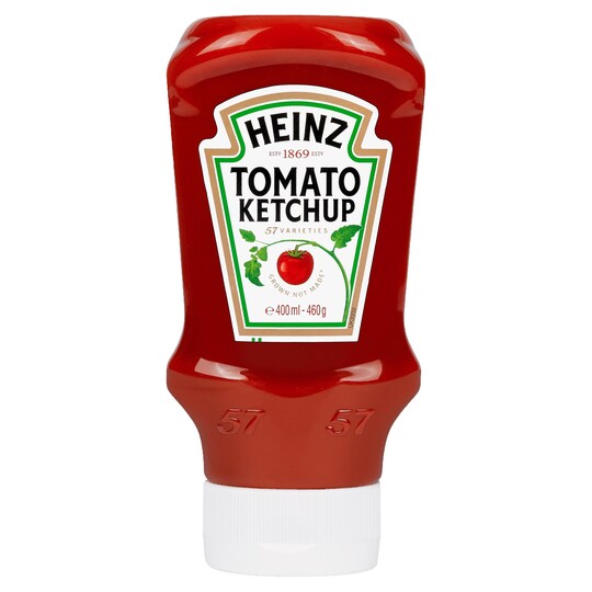Heinz Top Down Squeezy Tomato Ketchup Sauce 460G Tesco Groceries