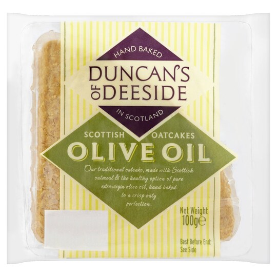 DUNCANS OLIVE OIL OATCAKES 100G Tesco Groceries