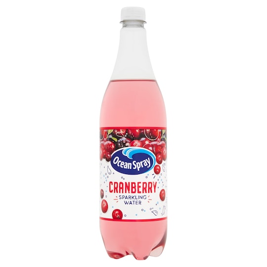 Ocean Spray Sparkling Water Cranberry 1 Litre Tesco Groceries