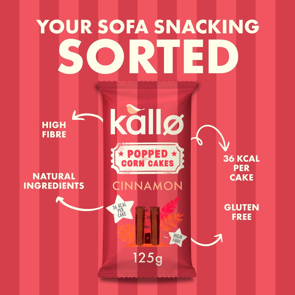 image 1 of Kallo Cinnamon Popped Corn Cakes 125g
