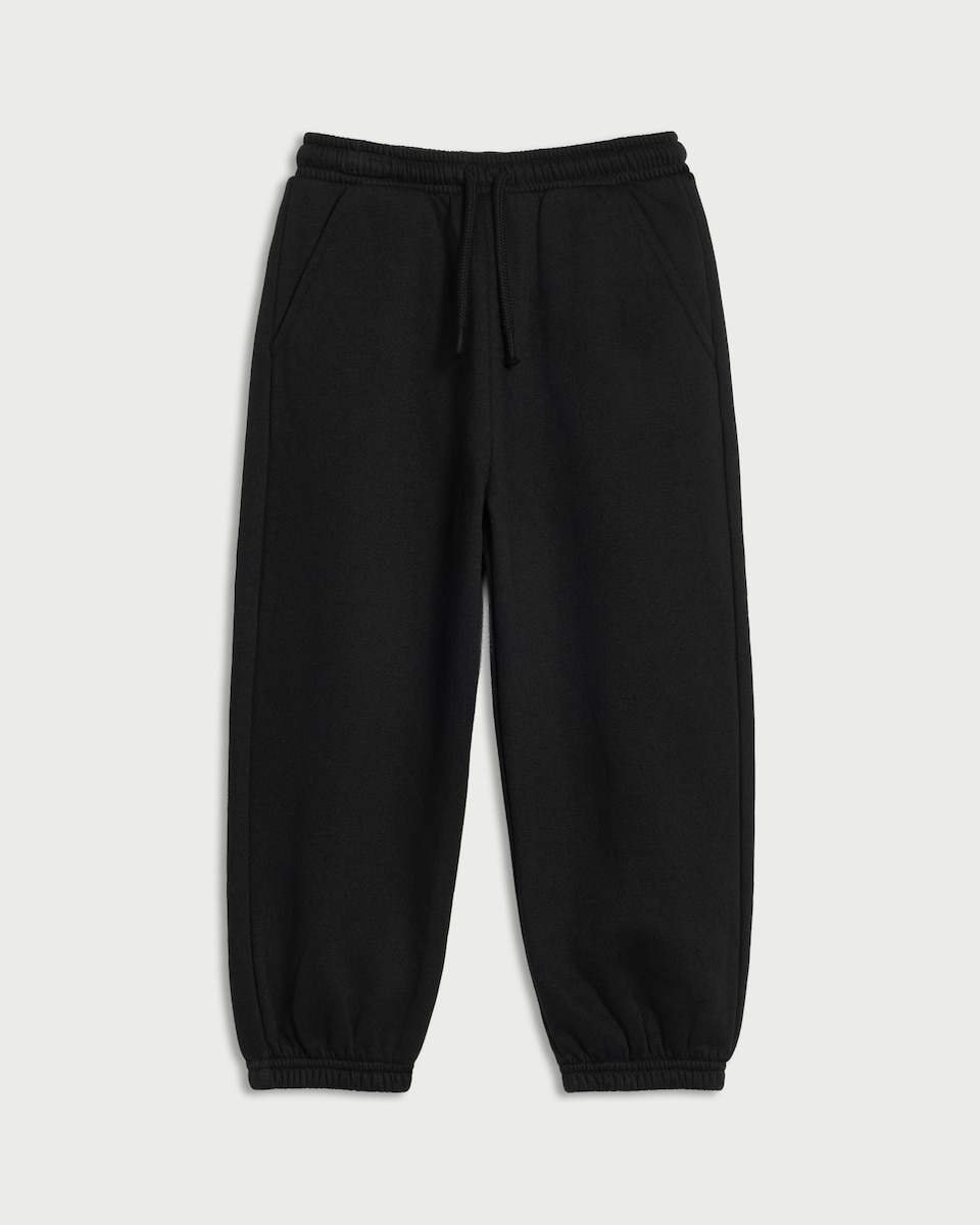 image 1 of F&F Boys Cotton Rich Joggers in Black