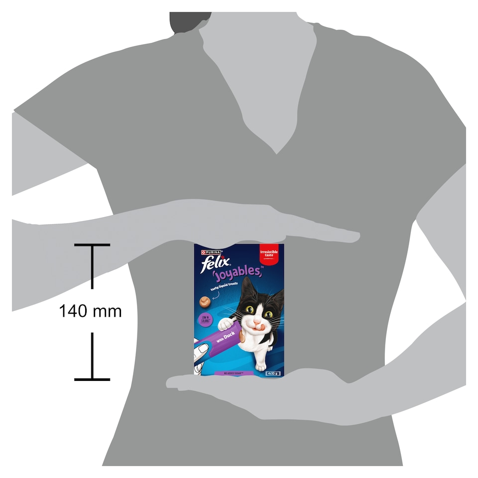 image 1 of Felix Joyables Duck Liquid Cat Treat 4x10g