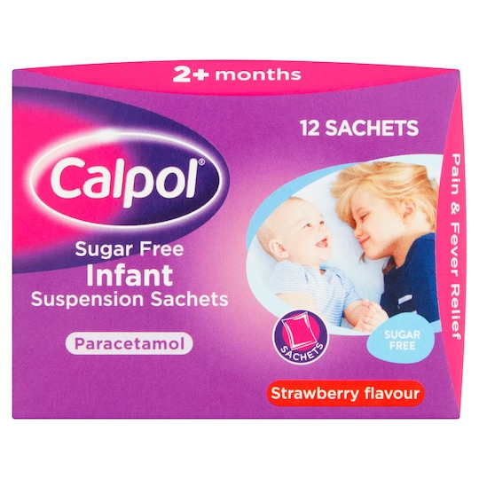Calpol Infant Sugar Free Sachets 12 X 5Ml Tesco Groceries