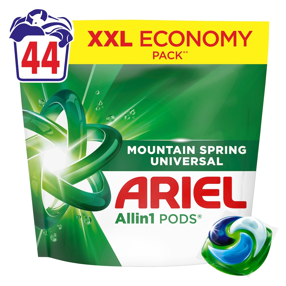 Obrázek 1 pro produkt Ariel Allin1 PODS Tekuté Kapsle Na Praní Mountain Spring Universal, 44 Praní